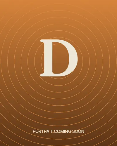 Placeholder portrait card for Dennis, an AI-generated orange cat character