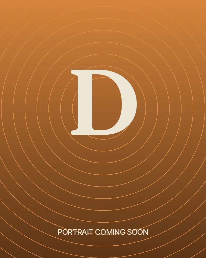 Placeholder portrait card for Dennis, an AI-generated orange cat character
